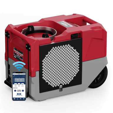 AlorAir- Storm LGR 1250X - Commercial LGR Dehumidifier with Wi-Fi - 264 PPD in red front view