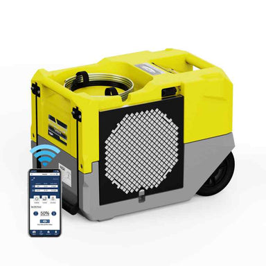 AlorAir - Storm SLGR 1250X Commercial LGR Dehumidifier with Wi-Fi 264 PPD front view in yellow