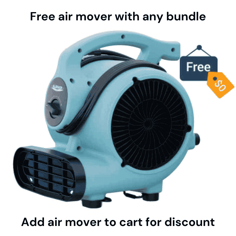 ALORAIR Water Damage Restoration Package - 1 x LGR Commercial Wifi Dehumidifier, 4 x Air Movers, and 1 x HEPA 550 Air Scrubber