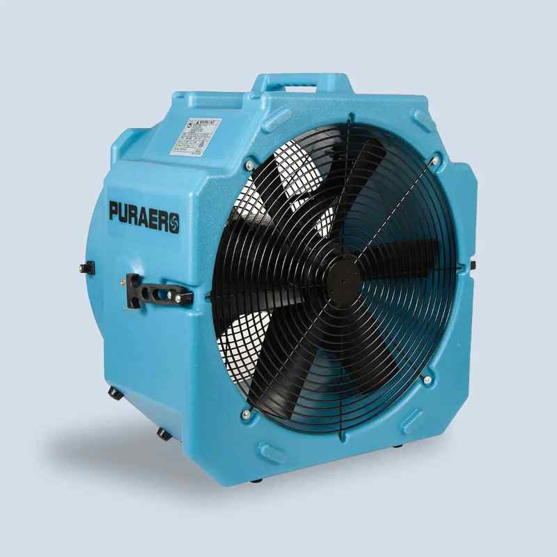 PURAERO Axial Fan Air Mover Blower Floor Fan 4000 CFM MAIN VIEW IN BLUE