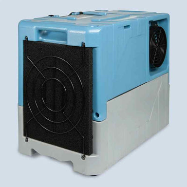 PURAERO PA-45-LGR LGR Commercial Dehumidifier 85 AHAM 145 Saturated PPD IN BLUE MAIN VIEW WHITE BACKGROUND