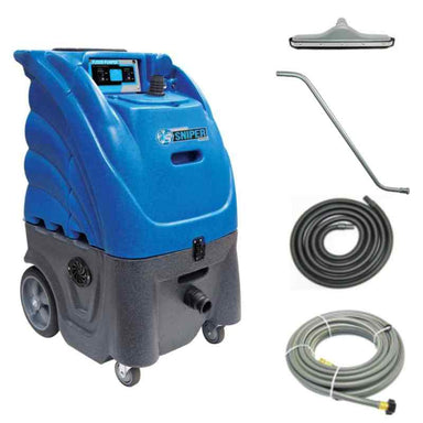 Sniper-Flood-Pumper-Model-80-6000 in blue bundle with hoses wand and squeegee