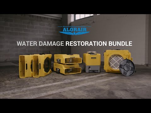 video of ALORAIR Water Damage Restoration Package - 1 x LGR Commercial Wifi Dehumidifier, 4 x Air Movers, and 1 x HEPA 550 Air Scrubber
