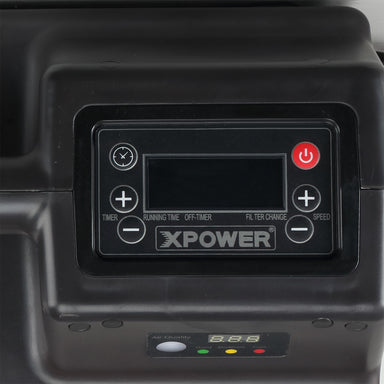 XPOWER X-2830U Professional 5-Stage HEPA Air Scrubber with dual UV lights (UV-C) digital control panel view