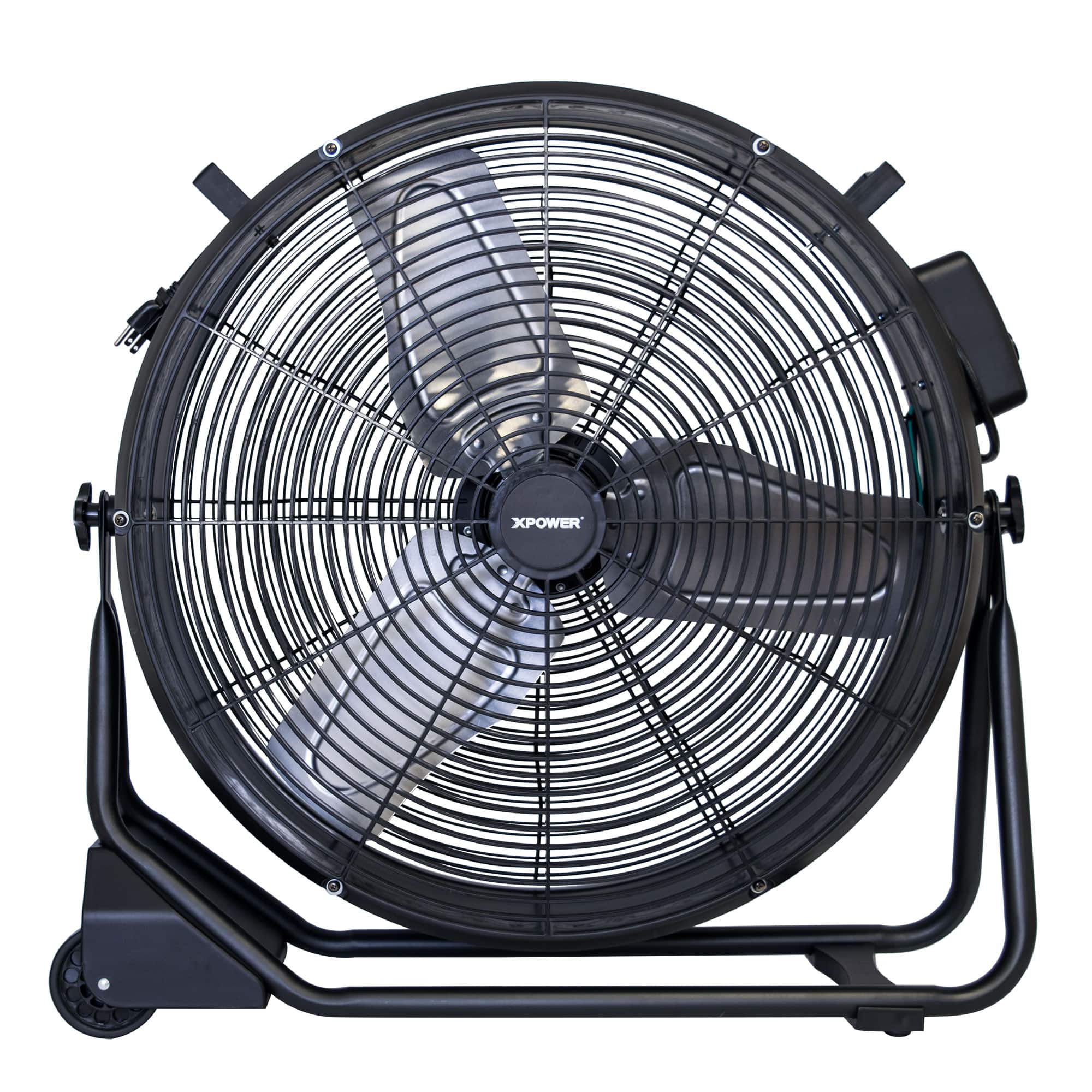 front view of XPOWER FD-630D Brushless DC Motor High Velocity 24” Drum Fan