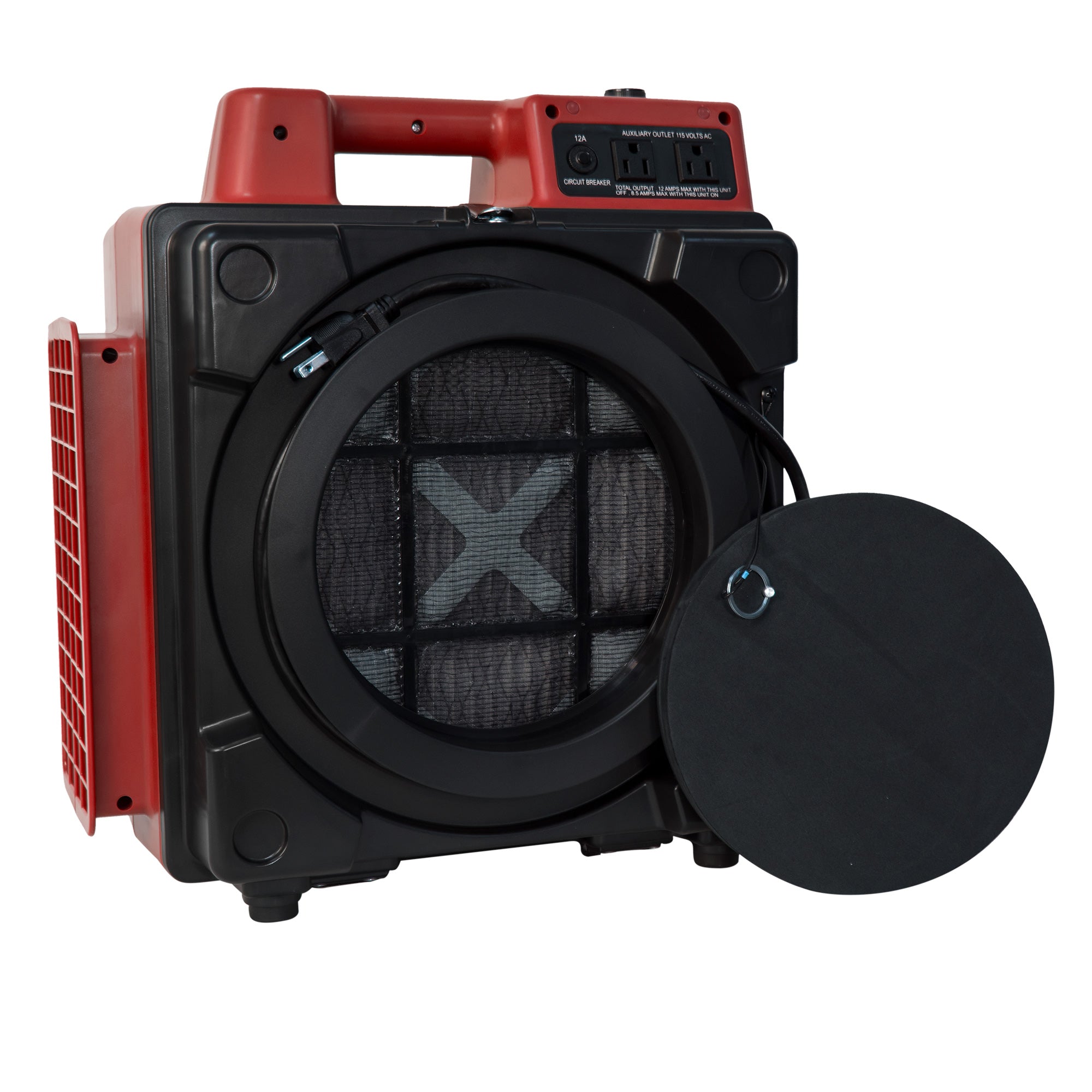 XPOWER X-2480A Professional 3-Stage HEPA Mini Air Scrubber main view in red