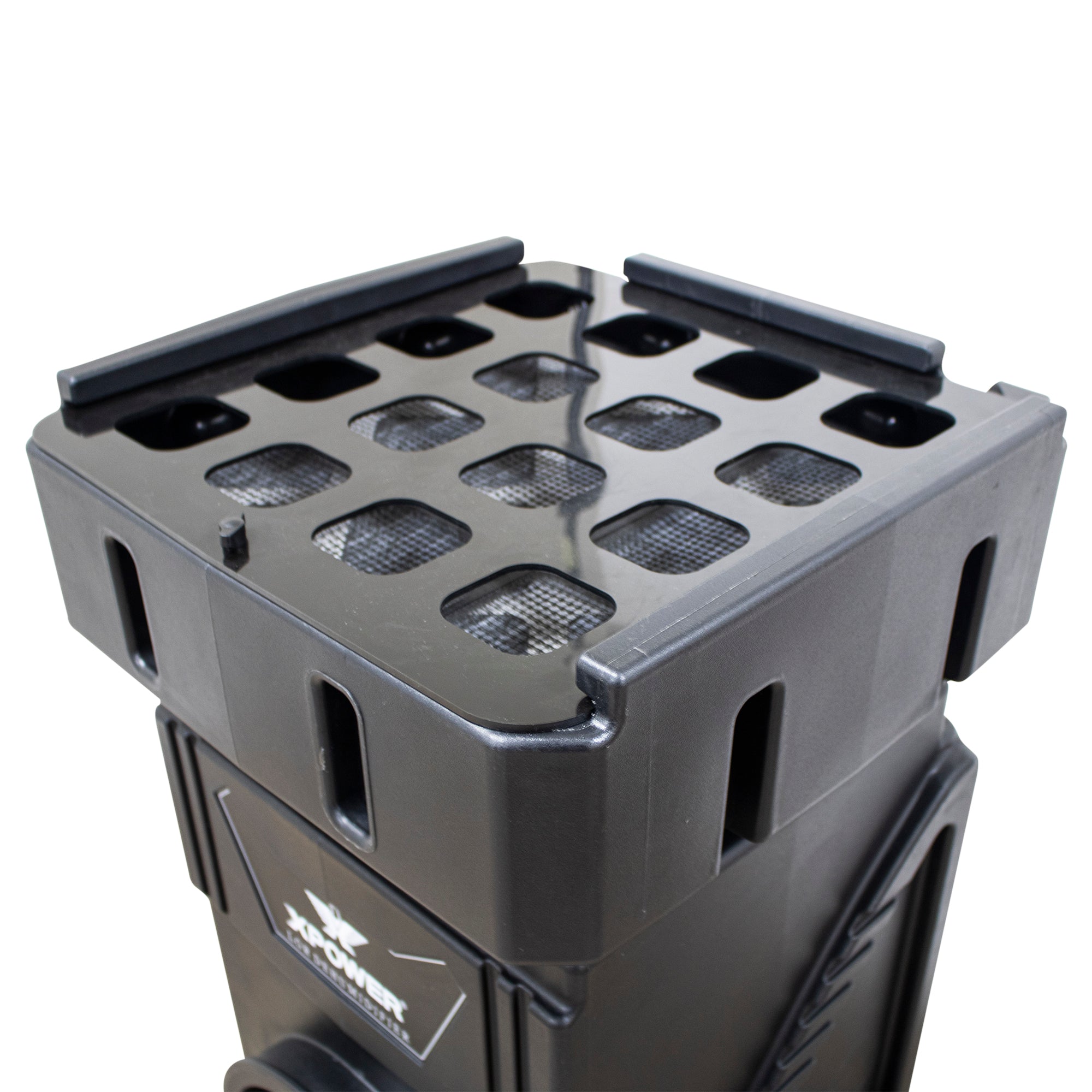 top view of XPOWER AP-2500D Commercial HEPA Filtration Air Scrubber - 1800CFM