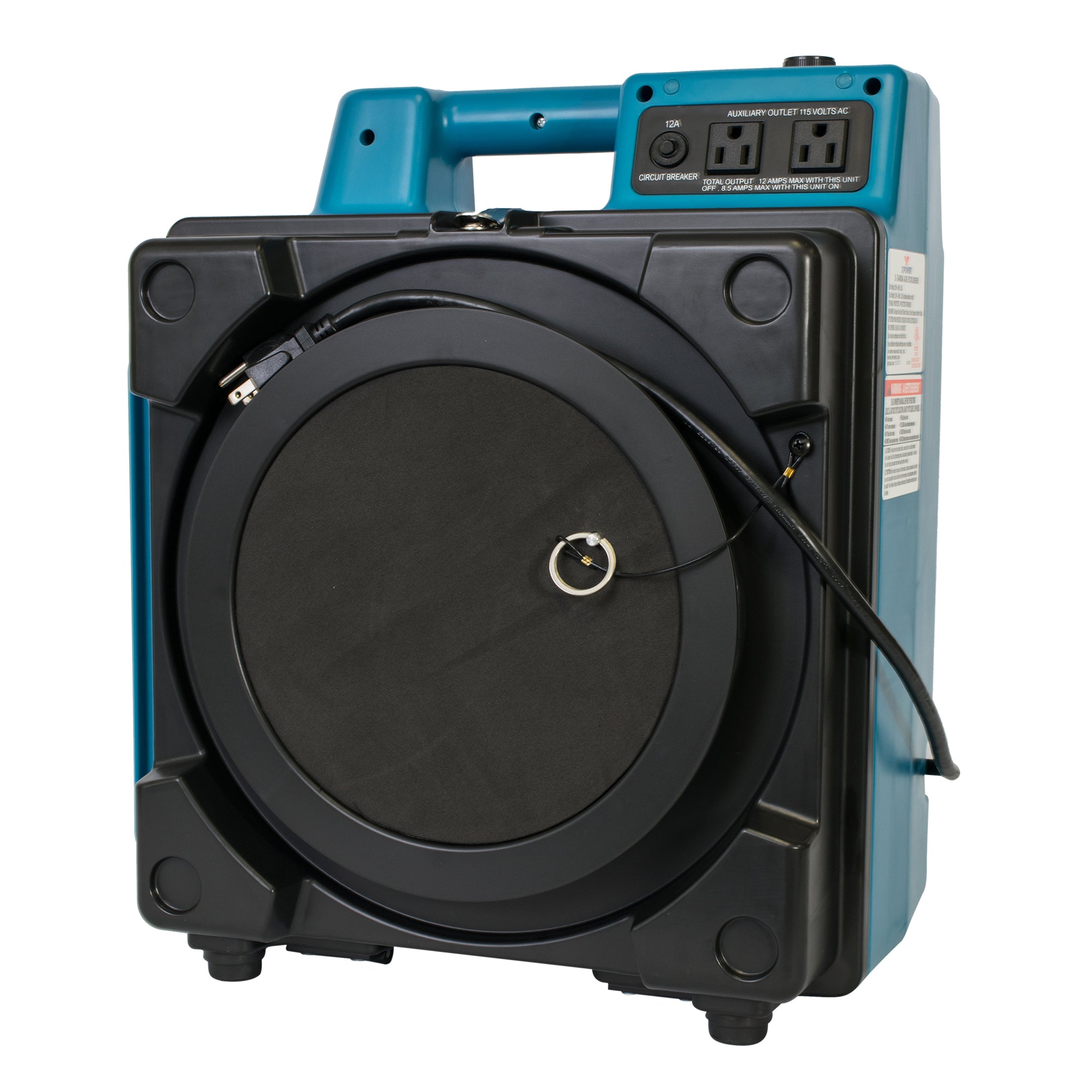 XPOWER X-2480A Professional 3-Stage HEPA Mini Air Scrubber in blue front view