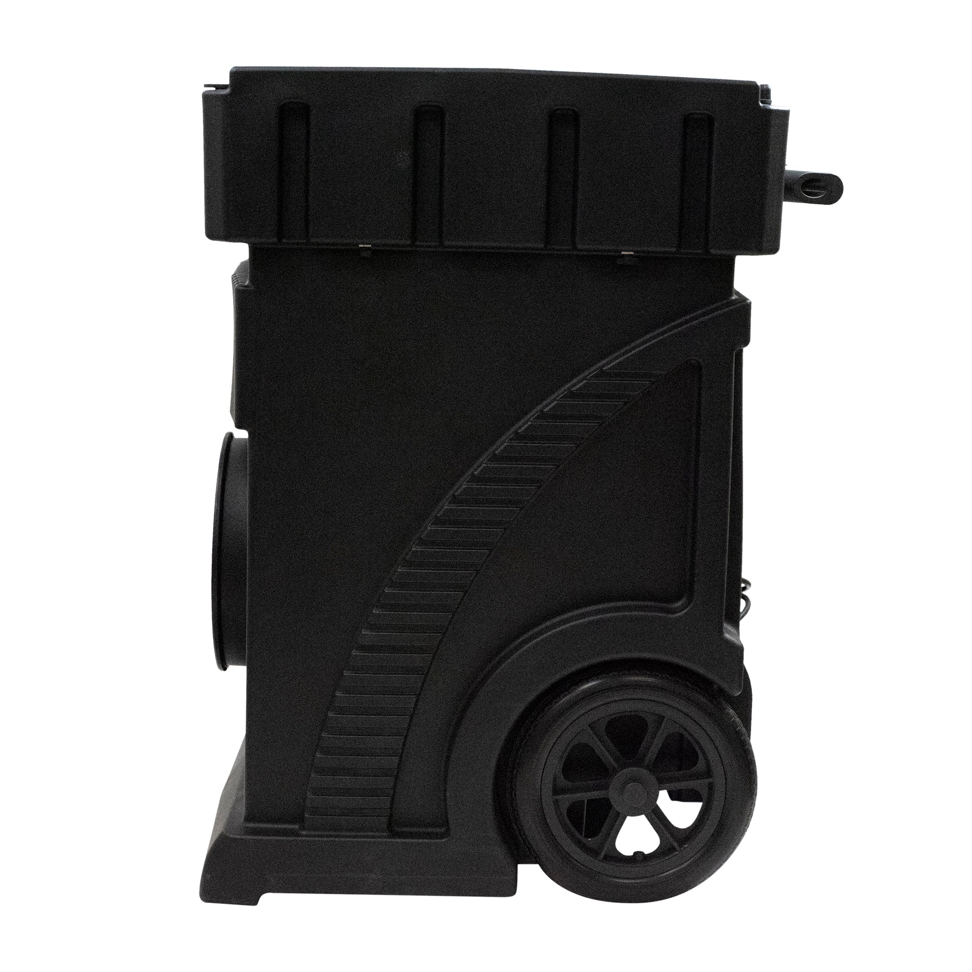 left side view of XPOWER AP-2500D Commercial HEPA Filtration Air Scrubber - 1800CFM