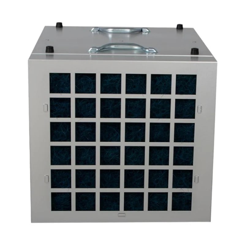 Abatement Technologies HEPA-AIRE PAS750  Portable Air Scrubber view of the filter side on white background