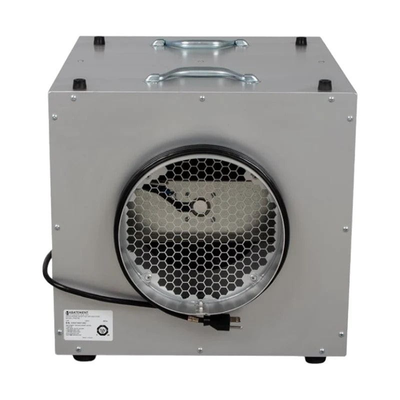 PAS750 Portable Air Scrubber view of ducting connection point side on white background