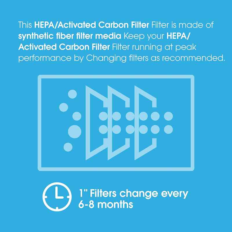 AlorAir HEPA Activated Carbon Filter Replacement Set for CleanShield HEPA 550 Air Scrubber replacement schedule