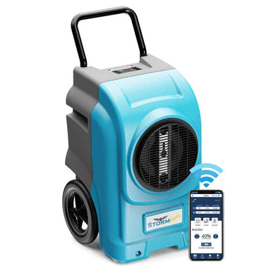 AlorAir Storm Elite LGR Dehumidifier 270 PPD w wifi in blue