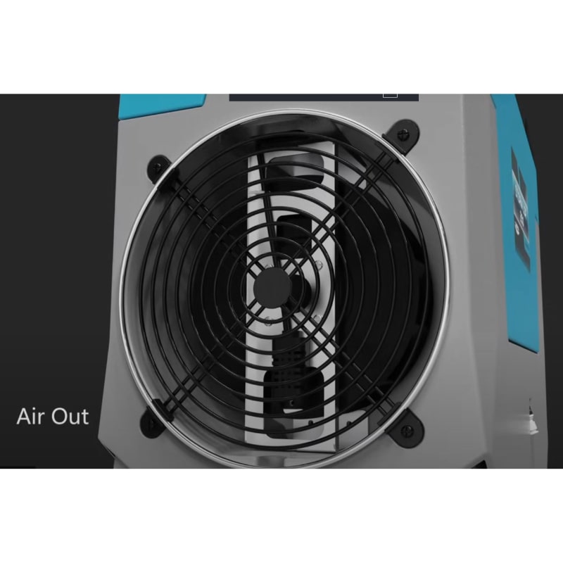 air out view on a blue Alorair Storm LGR 850 Commercial Dehumidifier - 180 PPD