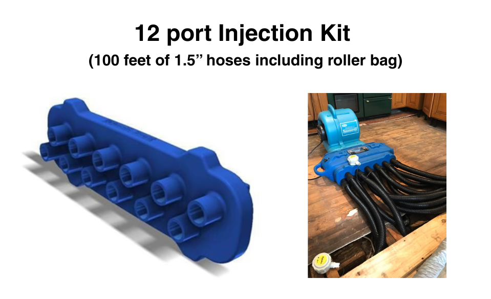 12 port injection kit for DBK Drymatic water damage floor and wall mat drying system with injection kit elite package