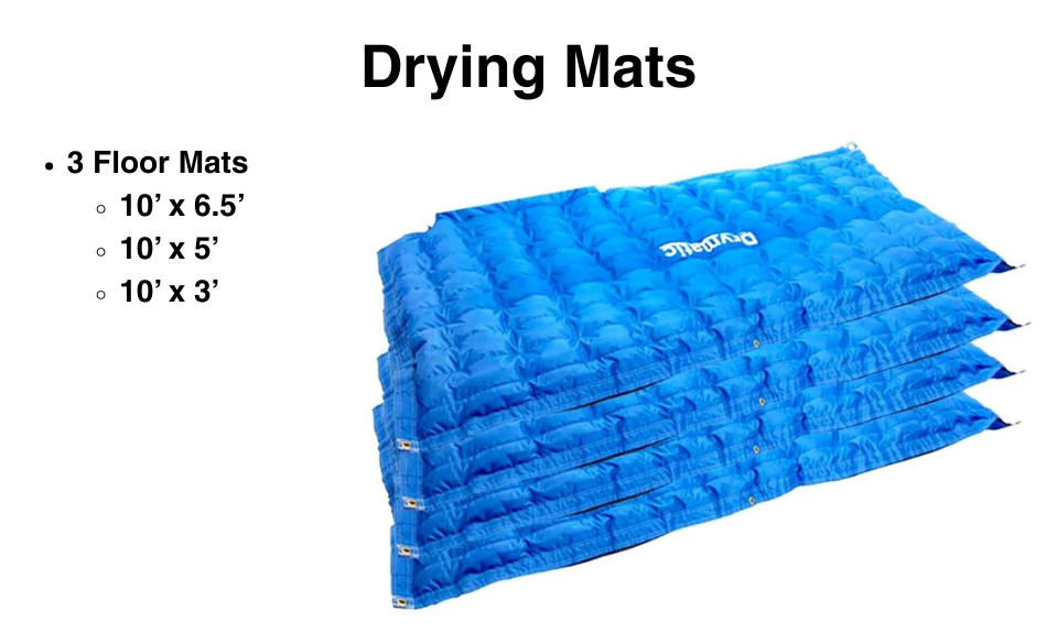DBK Drymatic - #FGPH151, Floor Mat Drying System - view of mats