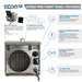 EcorPro EDP50-PRO Stainless Steel Desiccant Dehumidifier-50 PINT front panel features