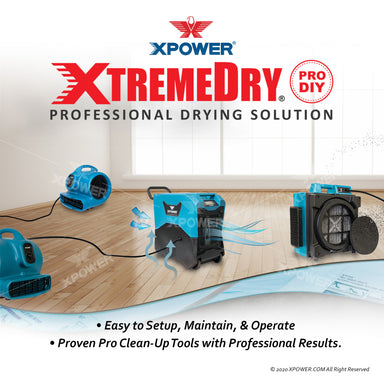 easy set up explanation of XTREMEDRY® Mojave Complete DIY Pro-Drying System for Water & Flood Damage Restoration