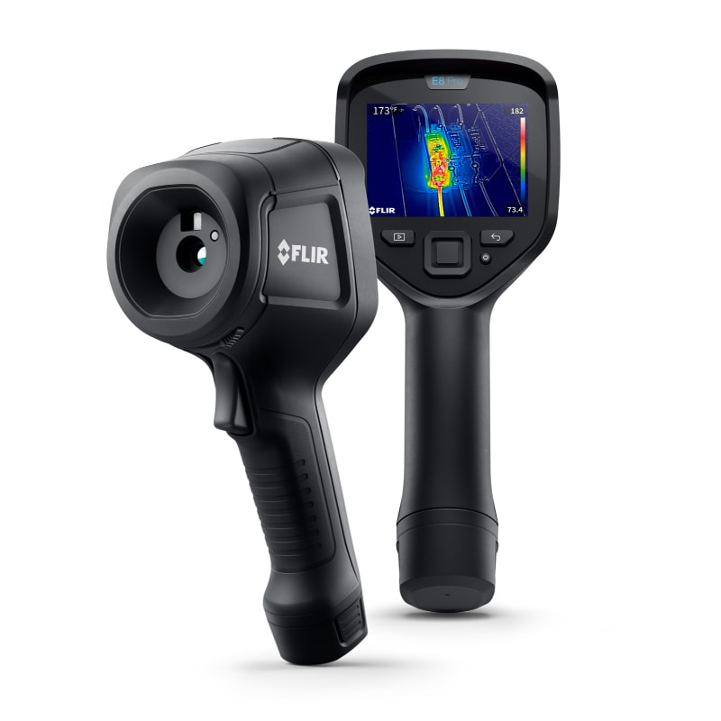 FLIR E8 Pro front and back view