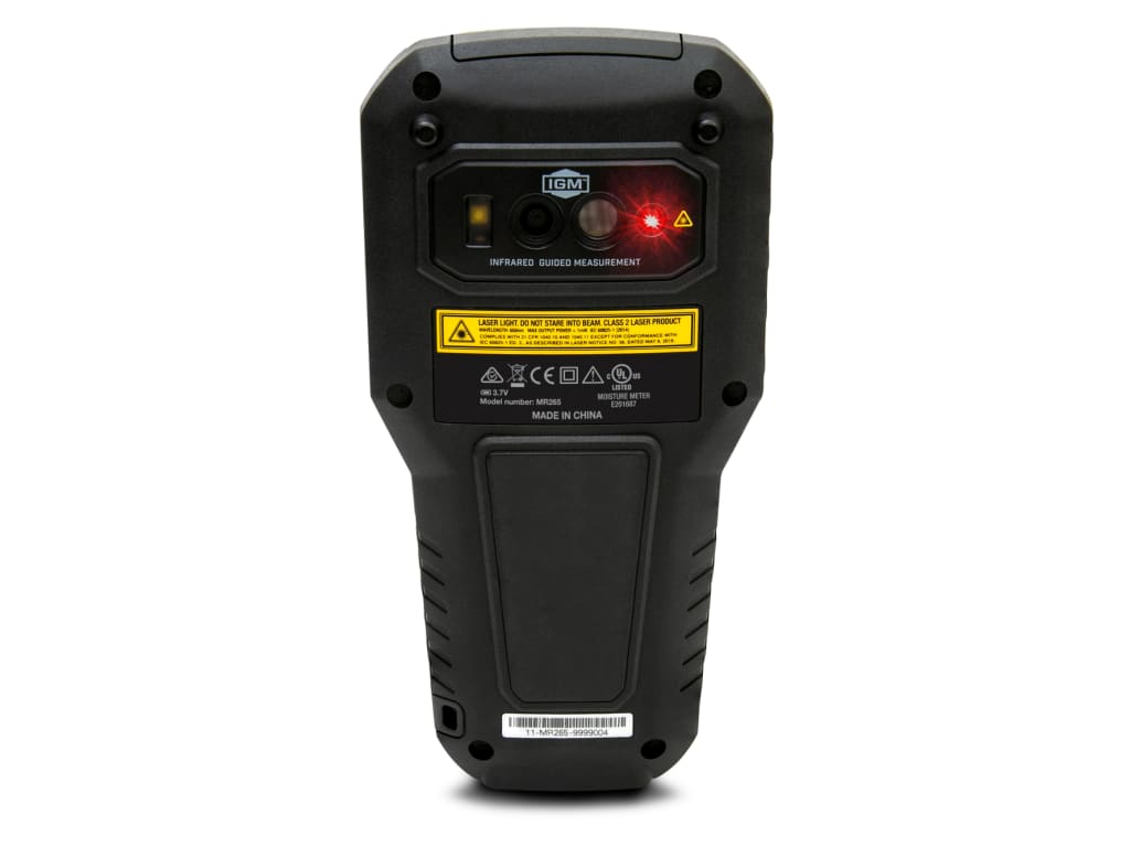 back of FLIR - MR265 - Moisture Meter and Thermal Imager with MSX®