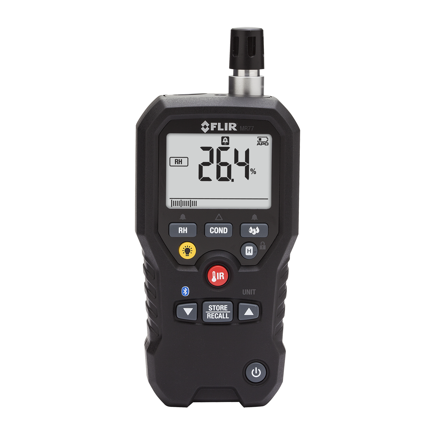 front view of FLIR - MR77 - 5-in-1 Moisture Meter with METERLiNK® Pin & Pinless