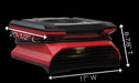 Phoenix AirMAX Radial Air Mover in red with dimensions