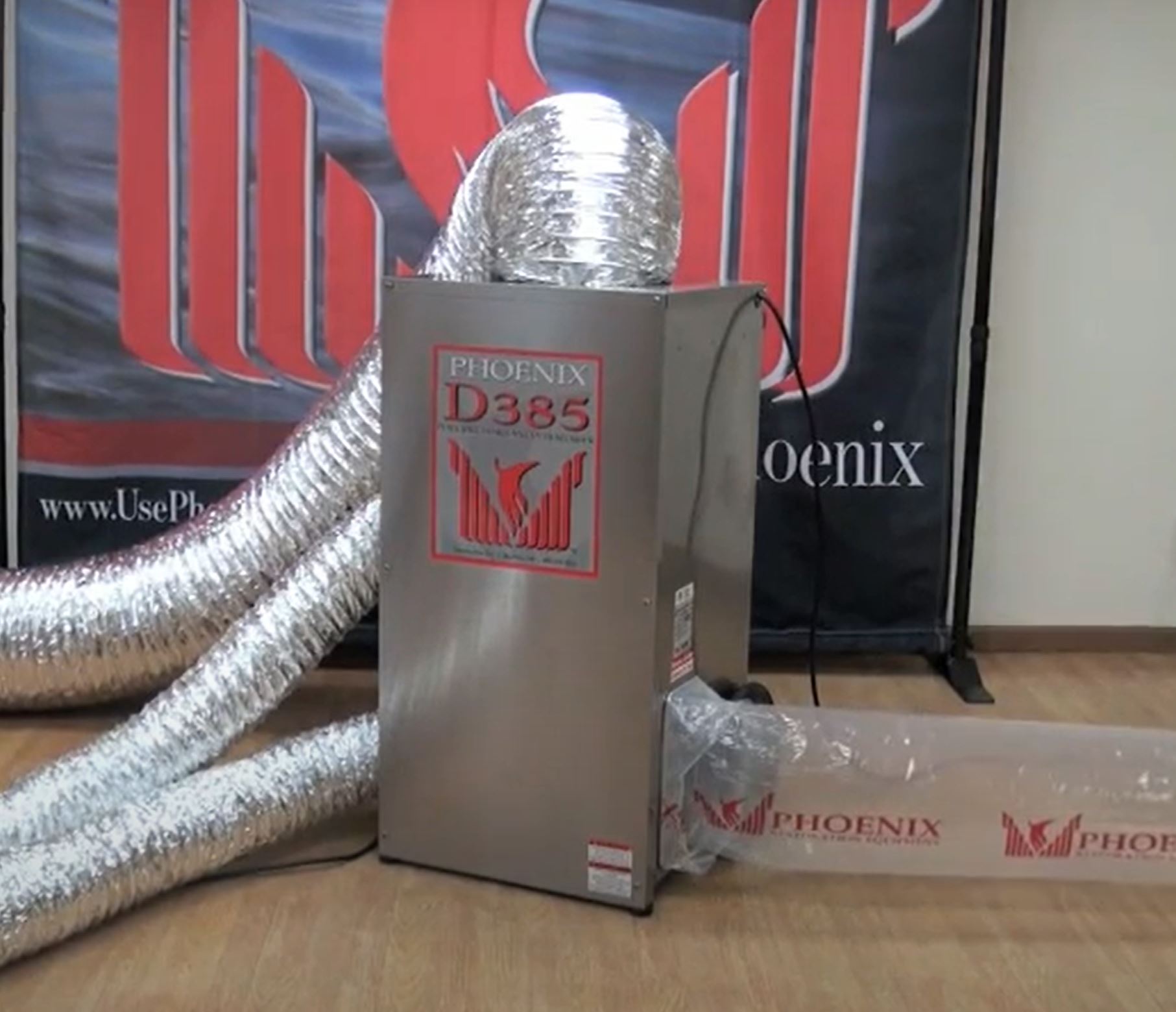 vertical use of PHOENIX D385 Portable Desiccant Dehumidifier