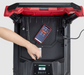 view of Phoenix DryMAX XL Pro LGR Dehumidifier in red usb connection area for remote monitoring
