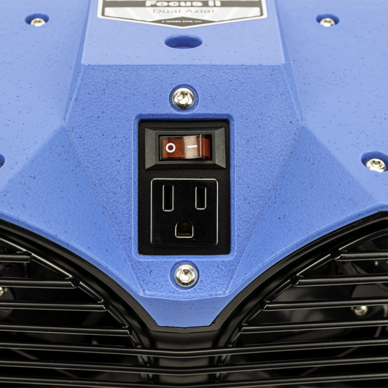 on off switch and outlet for daisy chain on phoenix dual axial air mover