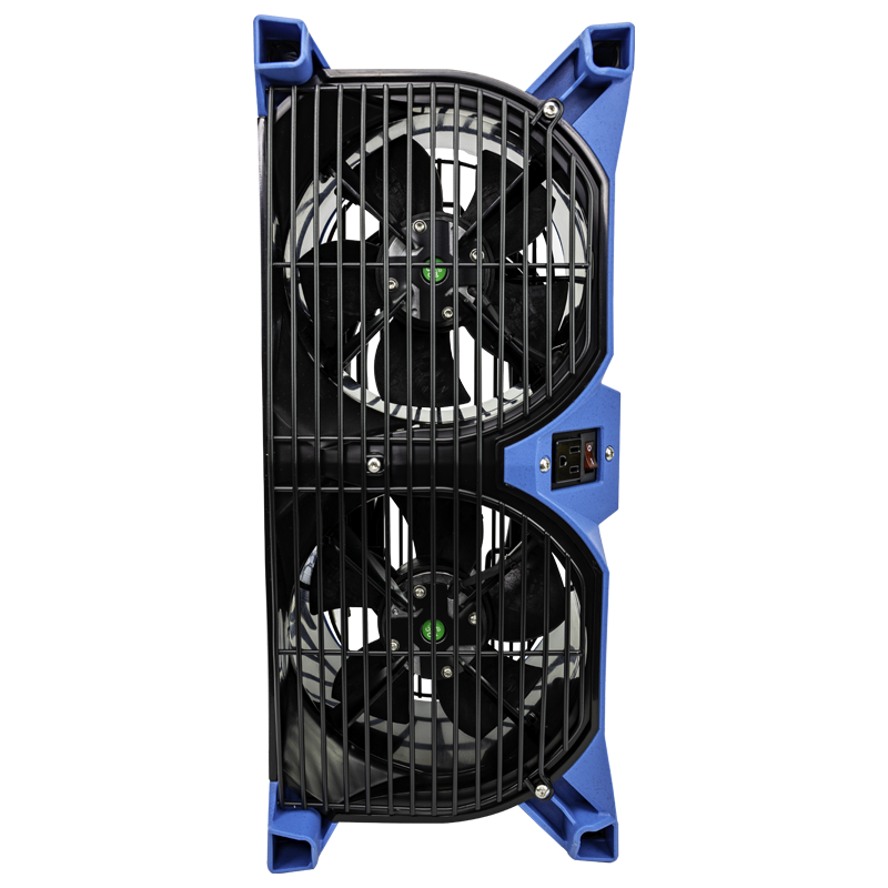 blue phoenix focus ii dual axial air mover showing vertical use