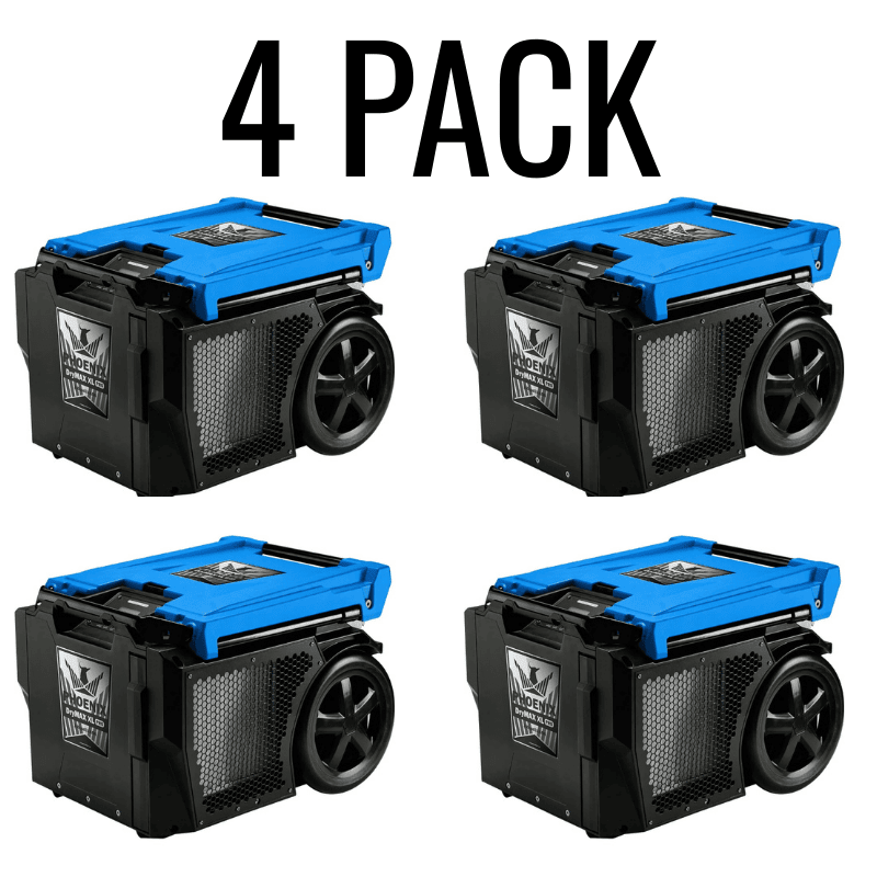 Phoenix DryMAX XL Pro  water restoration equipment package in blue 4 pack