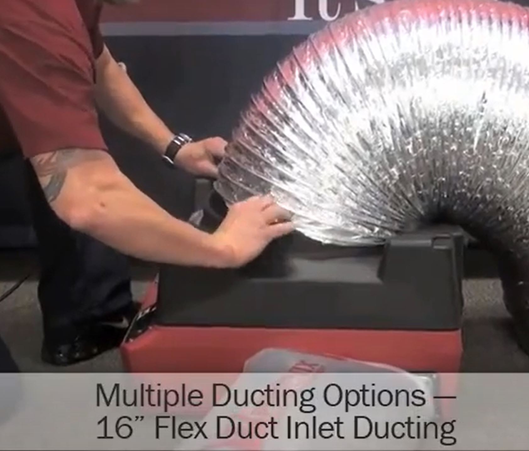 phoenix guardian r hepa air scrubber flex ducting view