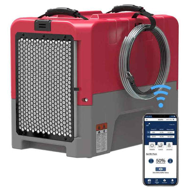 Storm LGR Extreme Commercial Dehumidifier with Wi-Fi in red with mobile app