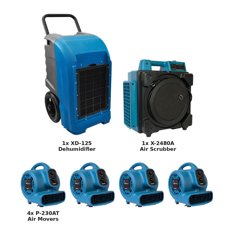 XPOWER water damage restoration equipment packages DIY KIT WITH LABELS