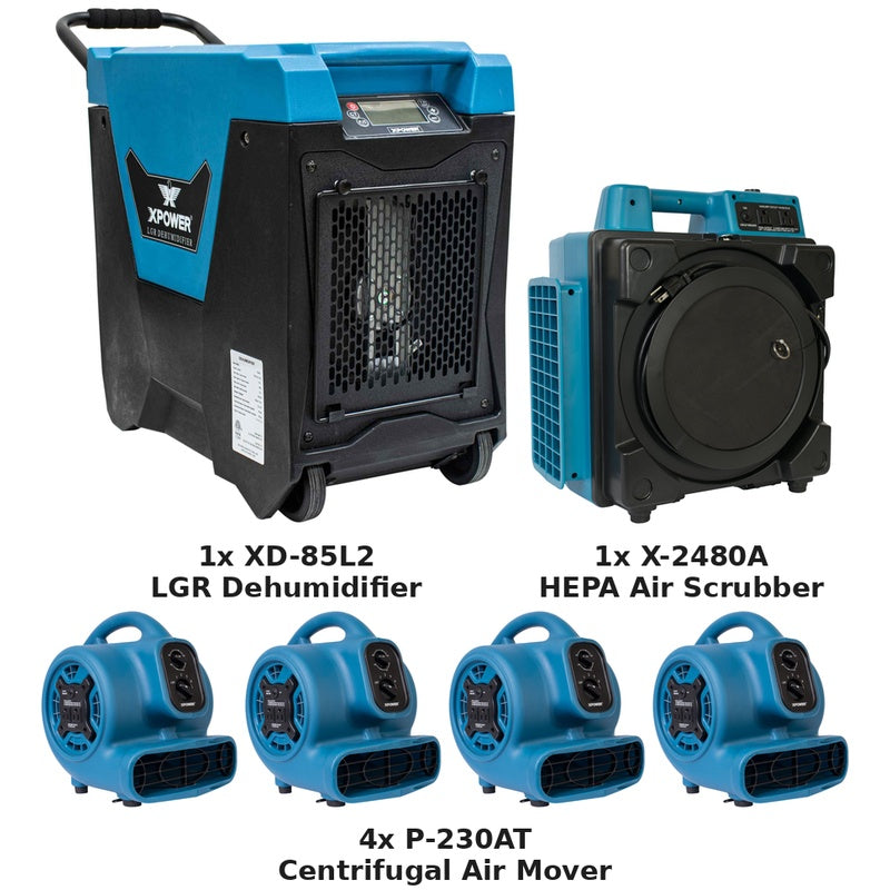 water restoration equipment package DIY KIT #2 WITH EQUIPMENT AND MODEL NAMES