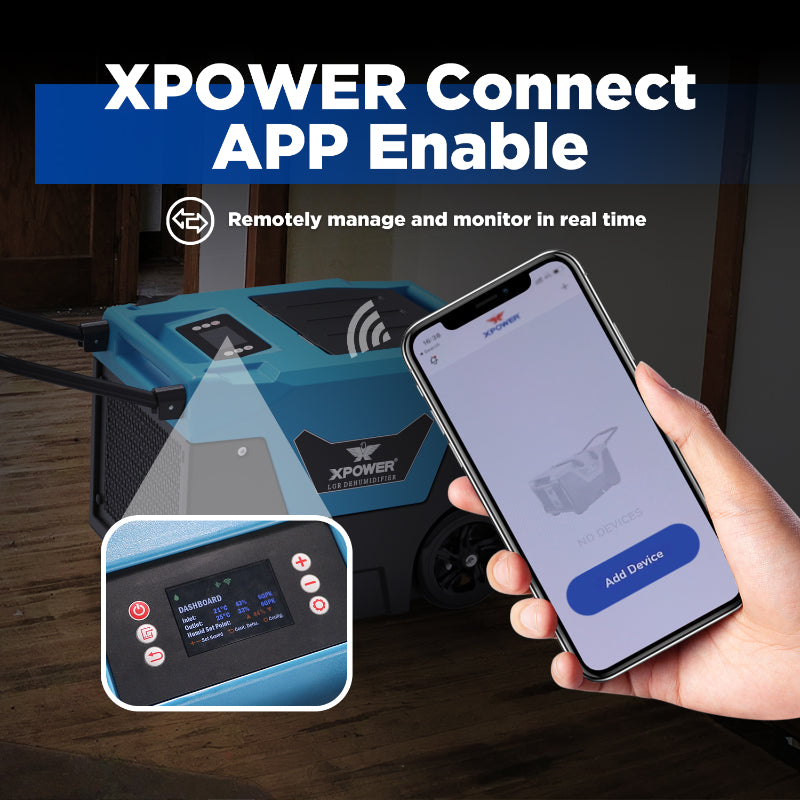XPOWER XD-130Li Low Grain Refrigerant (LGR) Dehumidifier app info