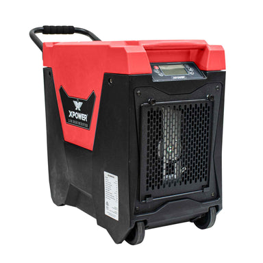 XPOWER XD-85L2 Commercial LGR Dehumidifier main view handle up in red