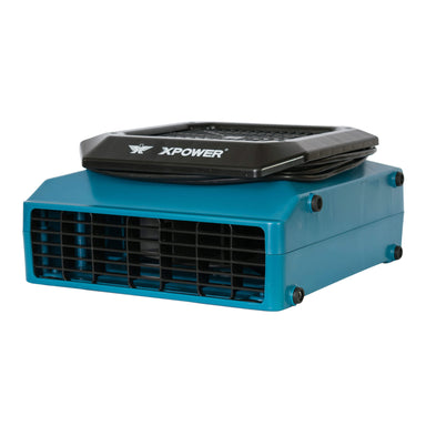 XPOWER XL-760AM Professional Low Profile Air Mover (1 3 HP) IN BLUE LEFT ANGLE MAIN VIEW