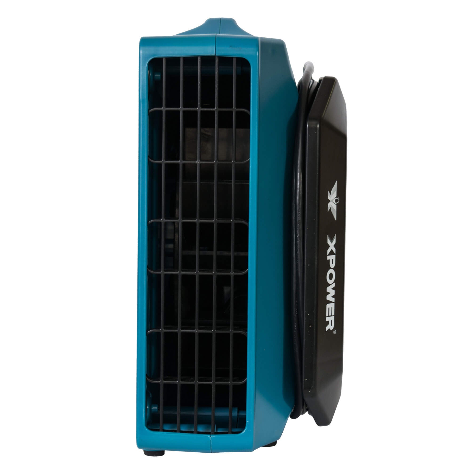 XPOWER XL-760AM Professional Low Profile Air Mover (1 3 HP) IN BLUE SIDEWAYS VIEW