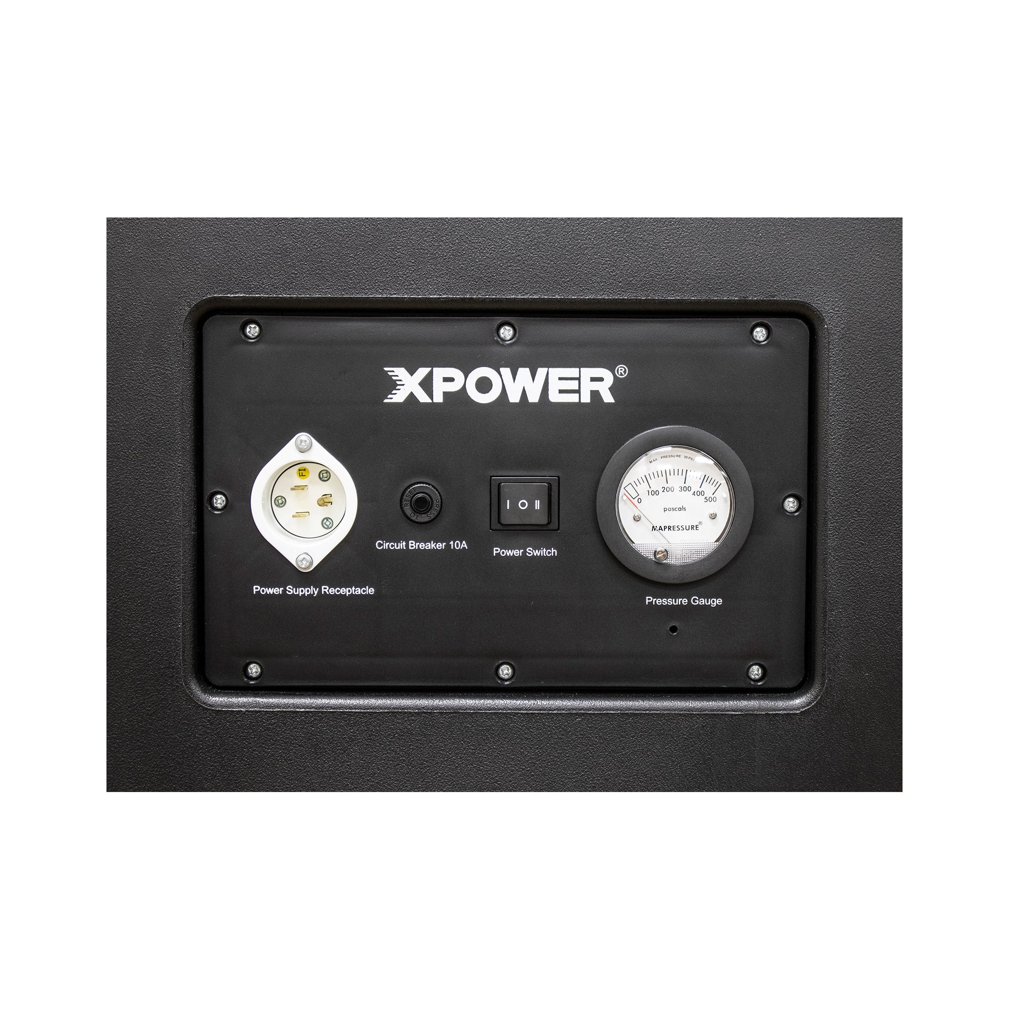 view of xpower ap 2000 portable hepa air filtration system control panel
