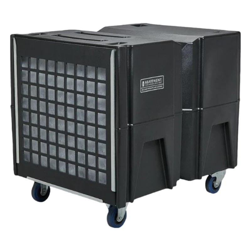 abatement bd2km in black angled view of filter side and right side on white background