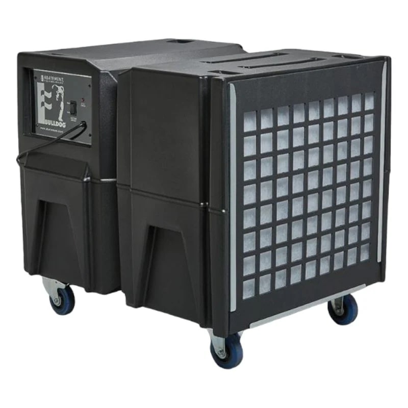 abatement bd2km in black showing filter side and control panel