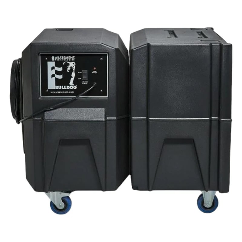 abatement technologies bd2km left side view showing control panel