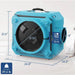 cleanshield hepa 550 with dimensions in blue
