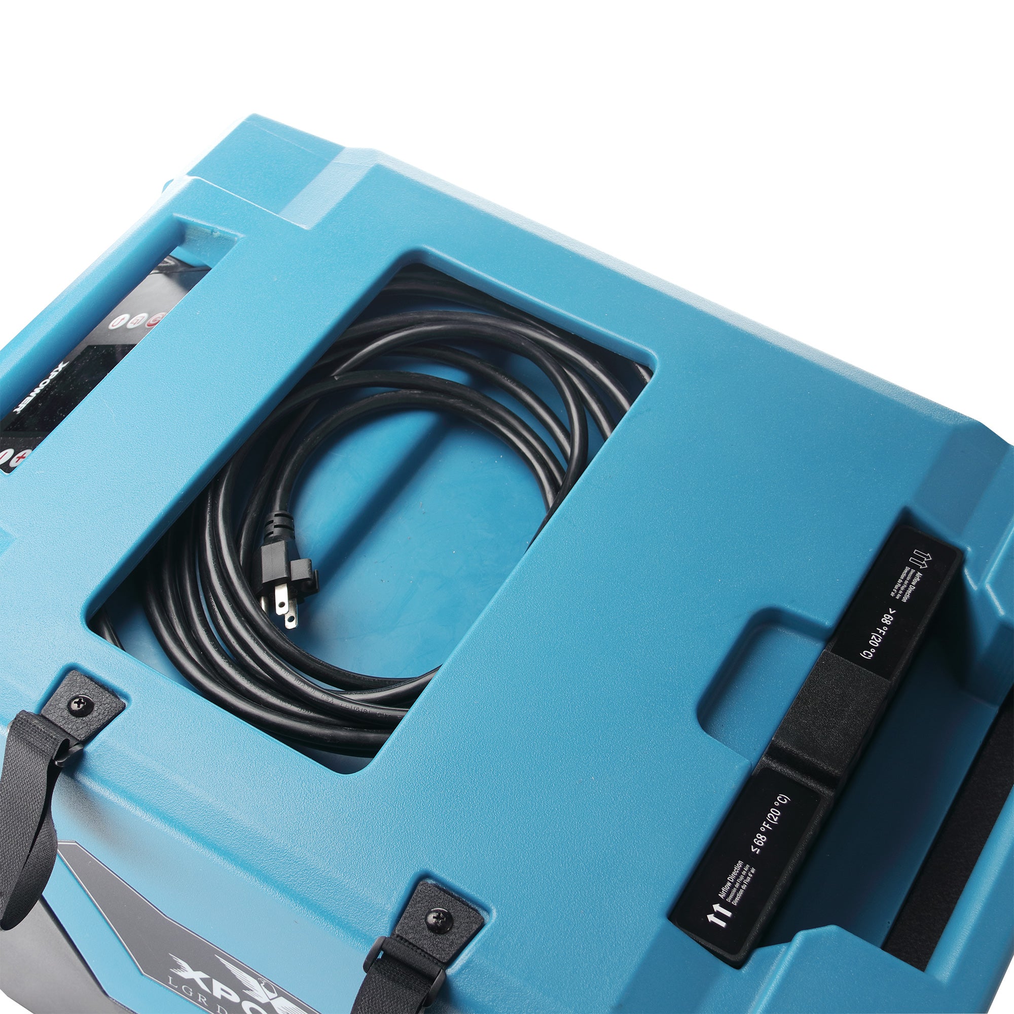 cord storage on XPOWER XD-125Li Low Grain Refrigerant (LGR) Dehumidifier - 220 PPD