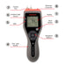 delmhorst navigator bdx 20 pin moisture meter features labeled