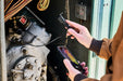 flir one edge pro being used to inspect compressor