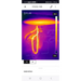 flir edge pro photo on flir app showing temperature detected
