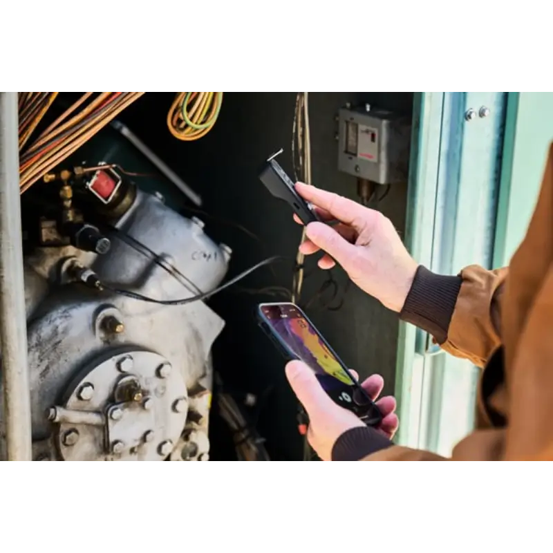 flir edge pro detecting temperature on an air compressor
