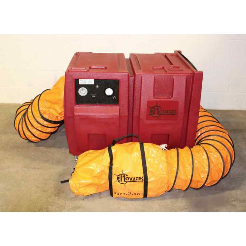 novair 2000 air scrubber view with ducting